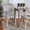 Baxton Studio Shai Modern French Grey and White Weaving and Natural Rattan Bistro Chair 225-13112-ZORO - alternate 1